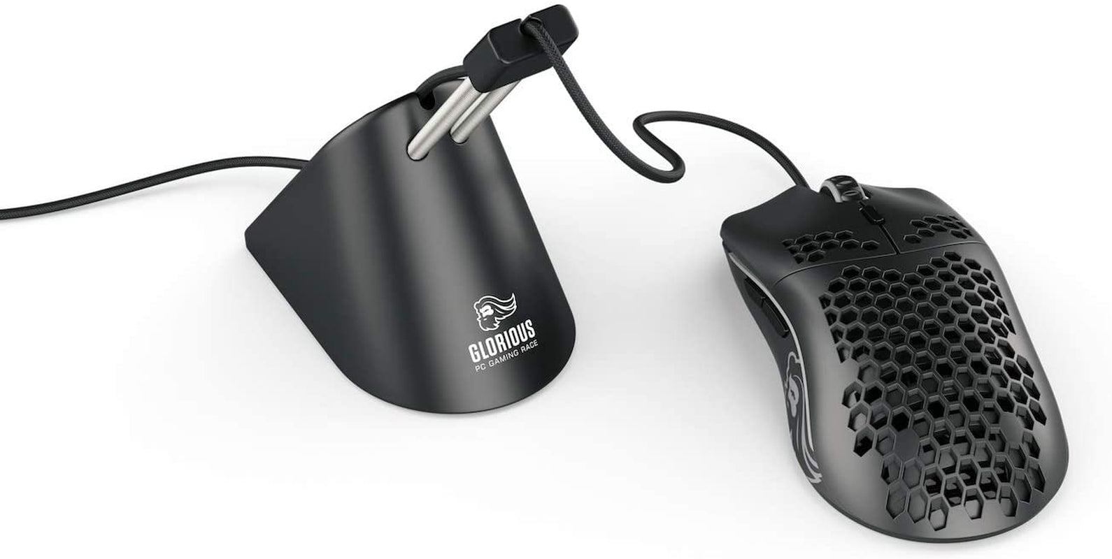 Glorious Mouse Bungee - Flexible Mouse Cable Management - Gaming Mouse Accessory (Black)