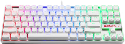 K552 Mechanical Gaming Keyboard 60% Compact 87 Key Kumara Wired Cherry MX Blue Switches Equivalent for Windows PC Gamers (RGB Backlit White)